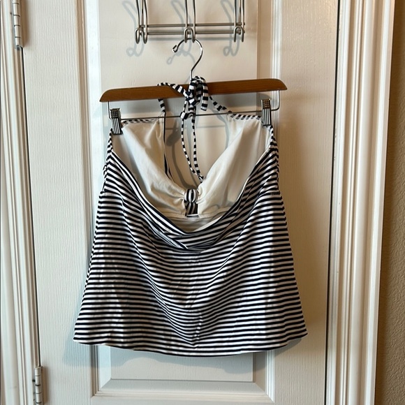 Kona Sol Striped Halter swim top resort vacation 4th of July preppy - Picture 2 of 4